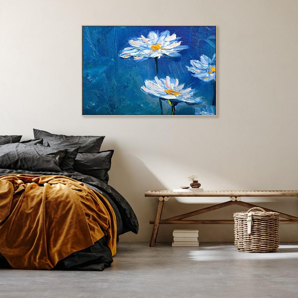 Daisy Waves, Hand-Painted Canvas