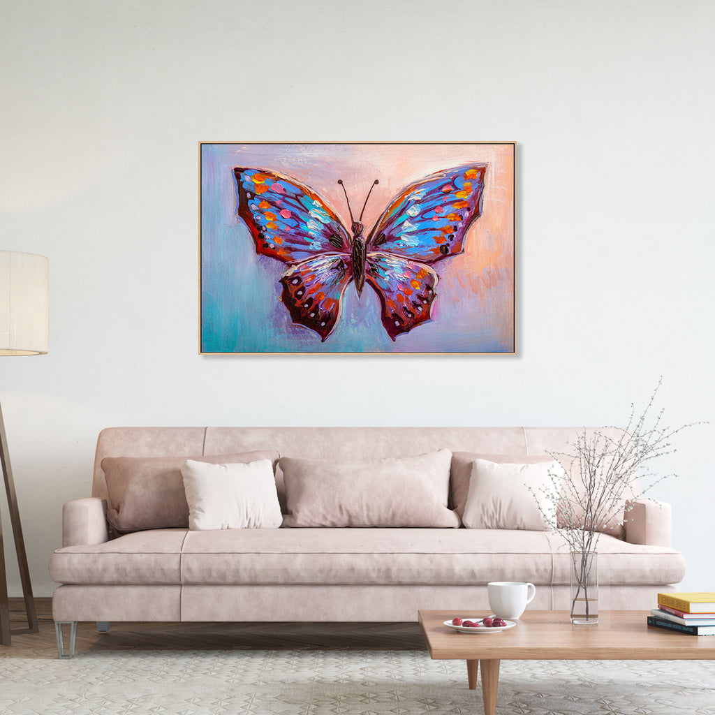 Canvas Painting, Spread Your Wings, HandPainted Canvas, Framed Gioia Wall Art