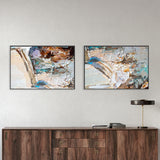 Mixture of Love, Set of 2 , Hand-painted Canvas