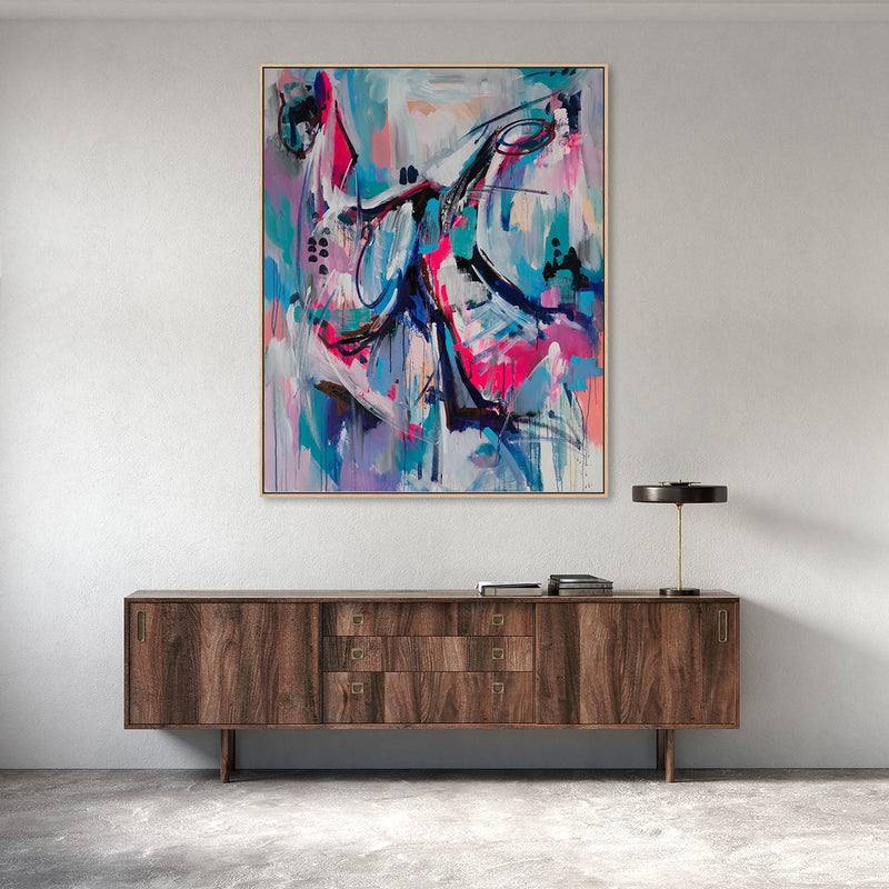 Chaotic Creation, Original Hand-Painted Canvas By Lisa Perry
