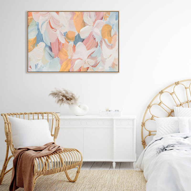 Daisy Abstract , Hand-painted Canvas
