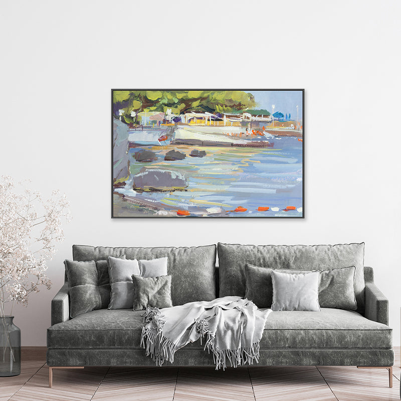 Abstract Dock , Hand-painted Canvas