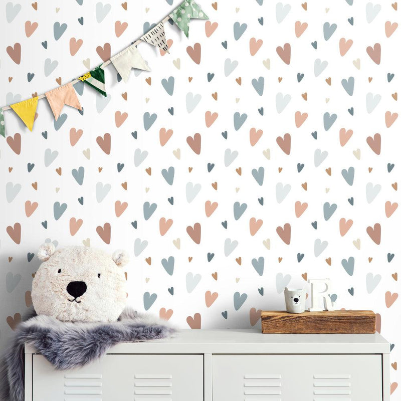 Love Hearts-wallpaper-eco-friendly-easy-removal-GIOIA-WALL-ART