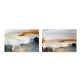 Warm Horizon, Set of 2 , Hand-painted Canvas