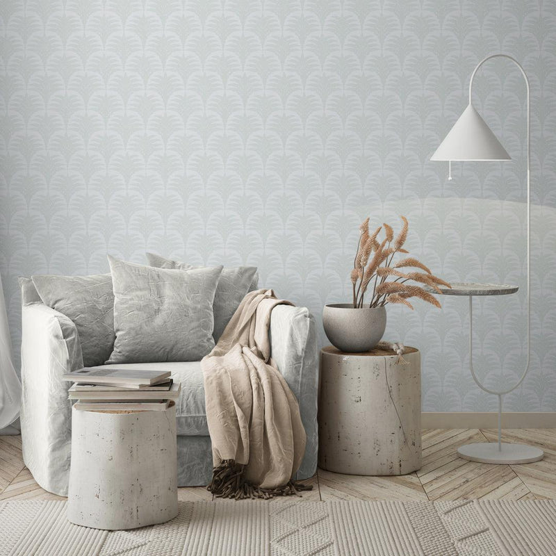 Mint Arched Palms Wallpaper