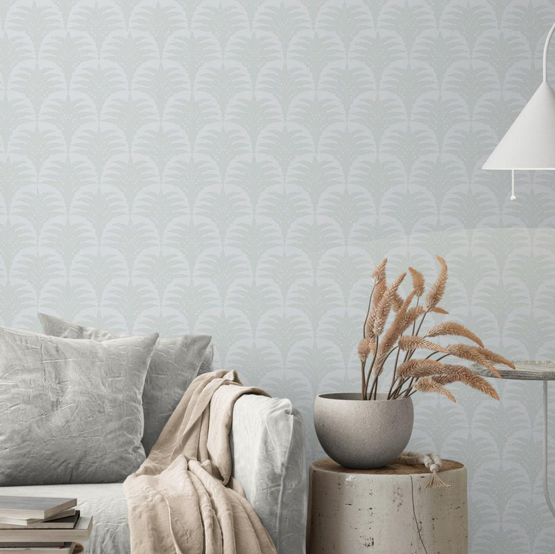 Mint Arched Palms Wallpaper