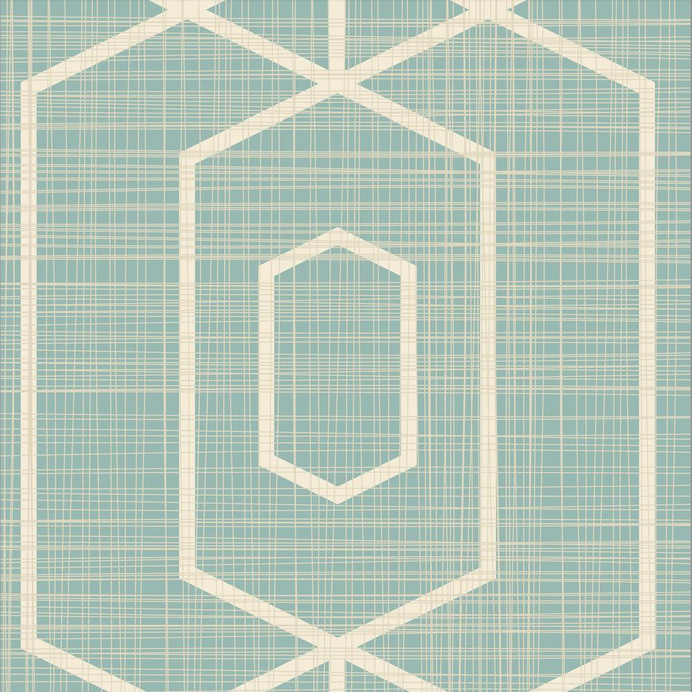 Mint Geometric Pattern Wallpaper Eco-friendly Peel & Stick removable