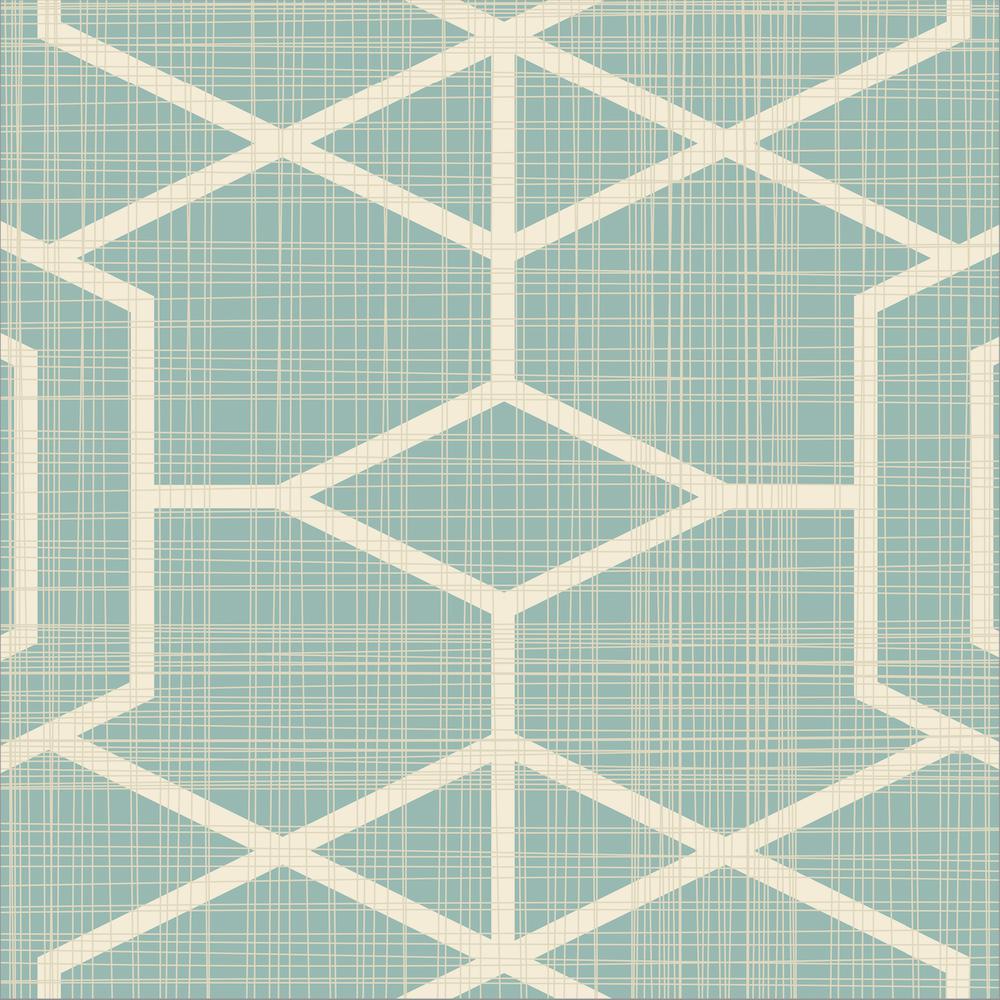 Mint Geometric Pattern Wallpaper Eco-friendly Peel & Stick removable