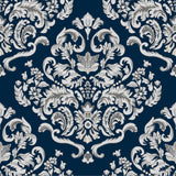 Navy Traditional Pattern-wallpaper-eco-friendly-easy-removal-GIOIA-WALL-ART