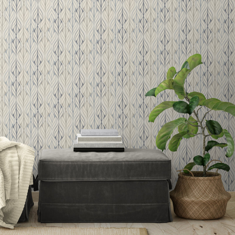 Contemporary Leaf-wallpaper-eco-friendly-easy-removal-GIOIA-WALL-ART