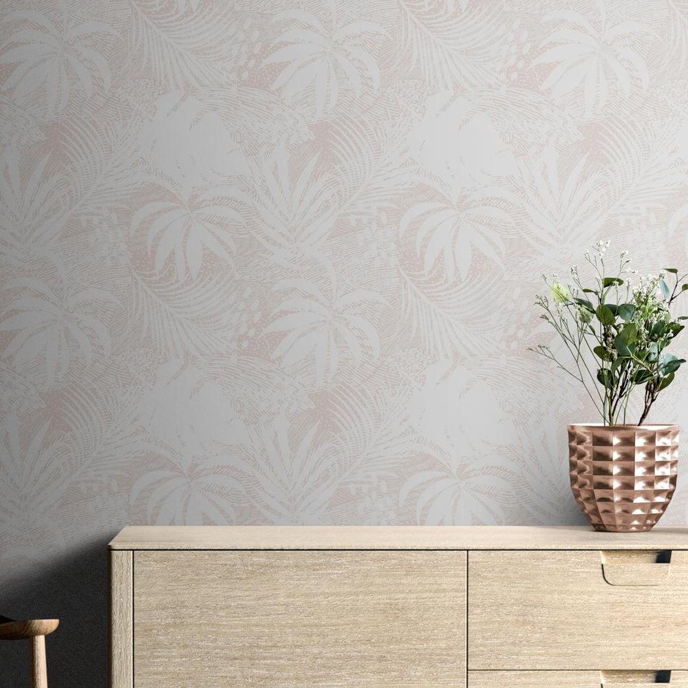 Peach Palms Wallpaper