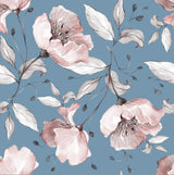 Soft Pink Blooms-wallpaper-eco-friendly-easy-removal-GIOIA-WALL-ART