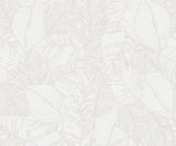 Soft Tone Neutral Palm Leaves Wallpaper