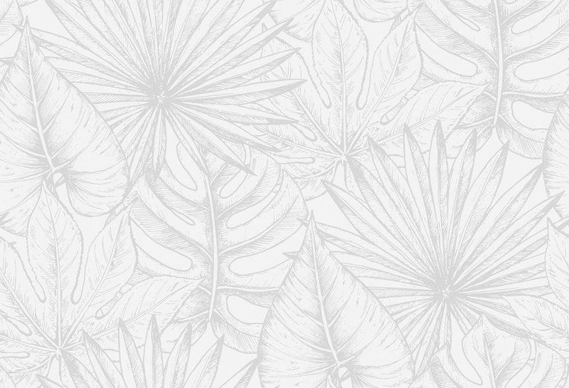 Soft Tone Sketched Botanicals Wallpaper