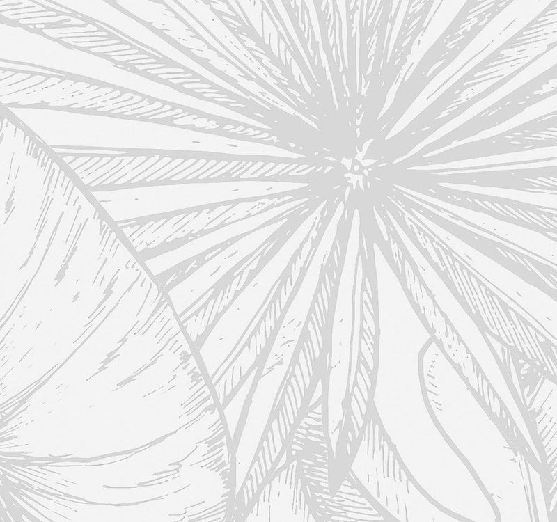 Soft Tone Sketched Botanicals Wallpaper