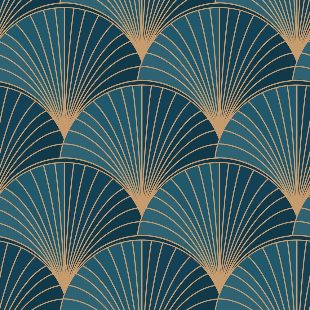 Teal Deco Fans