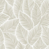 Tropical Beige Leaves-wallpaper-eco-friendly-easy-removal-GIOIA-WALL-ART