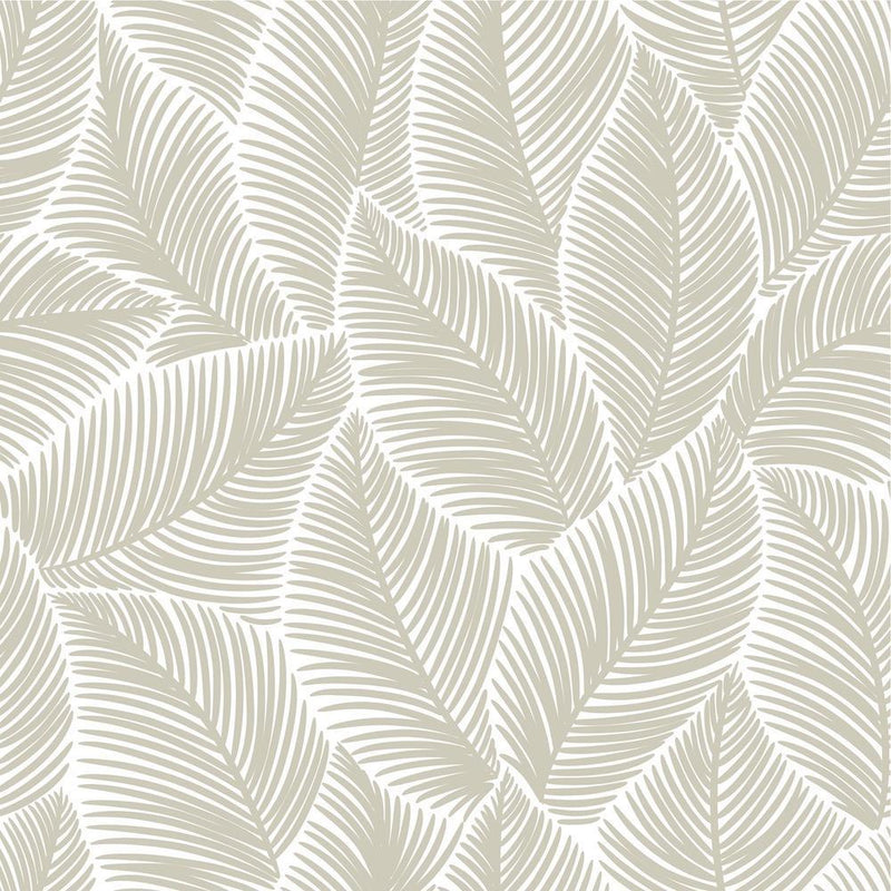 Tropical Beige Leaves-wallpaper-eco-friendly-easy-removal-GIOIA-WALL-ART