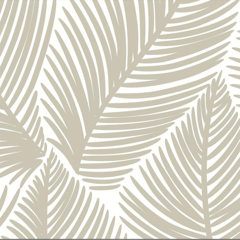 Tropical Beige Leaves-wallpaper-eco-friendly-easy-removal-GIOIA-WALL-ART