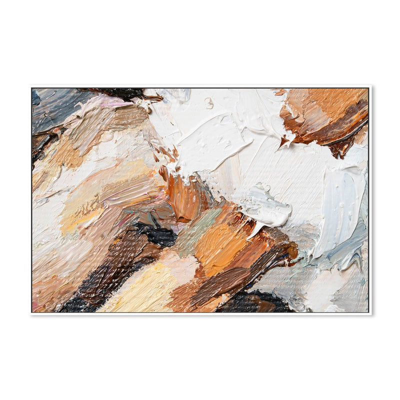 Orange and Brown Ambition , Hand-painted Canvas