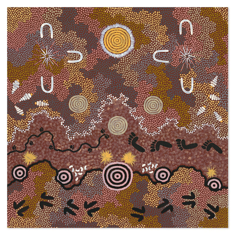 Grandfathers Country, Original Indigenous Hand-Painted Canvas-Gioia-Prints-Framed-Canvas-Poster-GIOIA-WALL-ART
