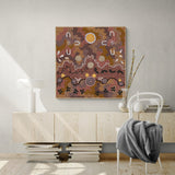 Grandfathers Country, Original Indigenous Hand-Painted Canvas-Gioia-Prints-Framed-Canvas-Poster-GIOIA-WALL-ART