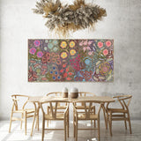 My Great Great Grandmothers Land, Style B, Indigenous Hand-Painted Canvas-Gioia-Prints-Framed-Canvas-Poster-GIOIA-WALL-ART
