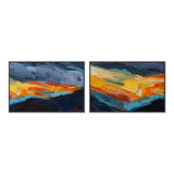 Playing With Fire, Style A & B, Set of 2 , Hand-painted Canvas
