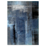 Blue Mystery, Abstract painting, Hand-painted Canvas-Framed-Canvas-Print-Poster-Gioia Wall Art