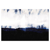 Dark Blue Dawn, Abstract landscape, Hand-painted Canvas-Framed-Canvas-Print-Poster-Gioia Wall Art